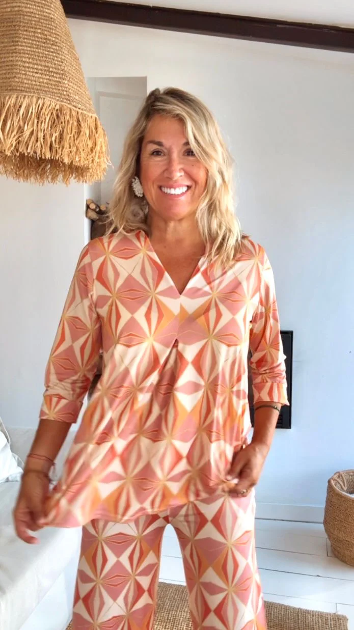 Blusa Marta estampada naranja - Image 3