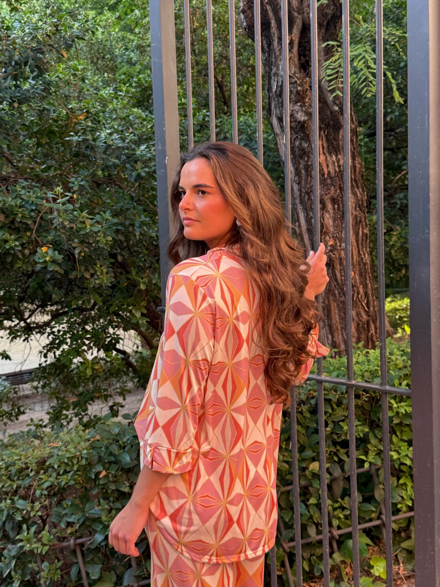 Blusa Marta estampada naranja - Image 5