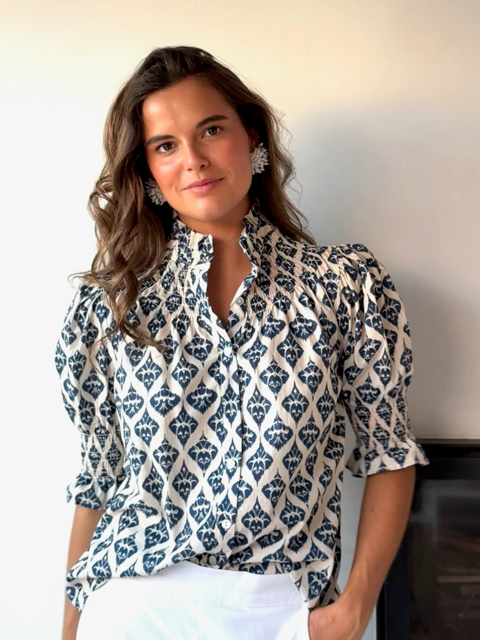 Blusa Saletta marino retro