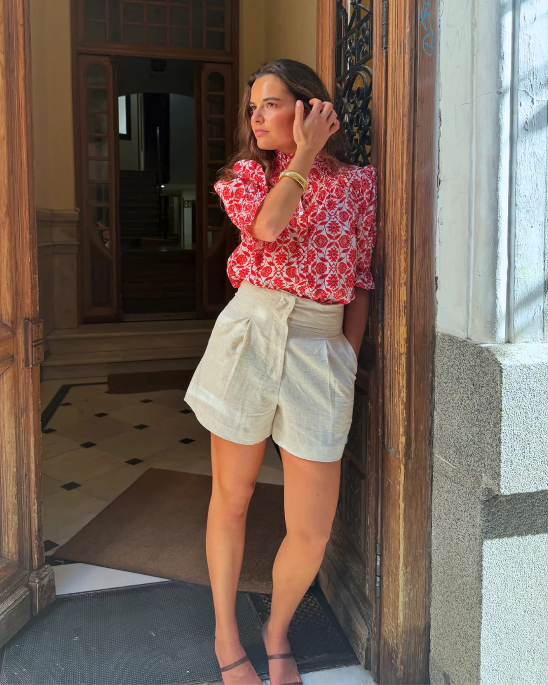 Blusa Saletta rojo flor - Image 6