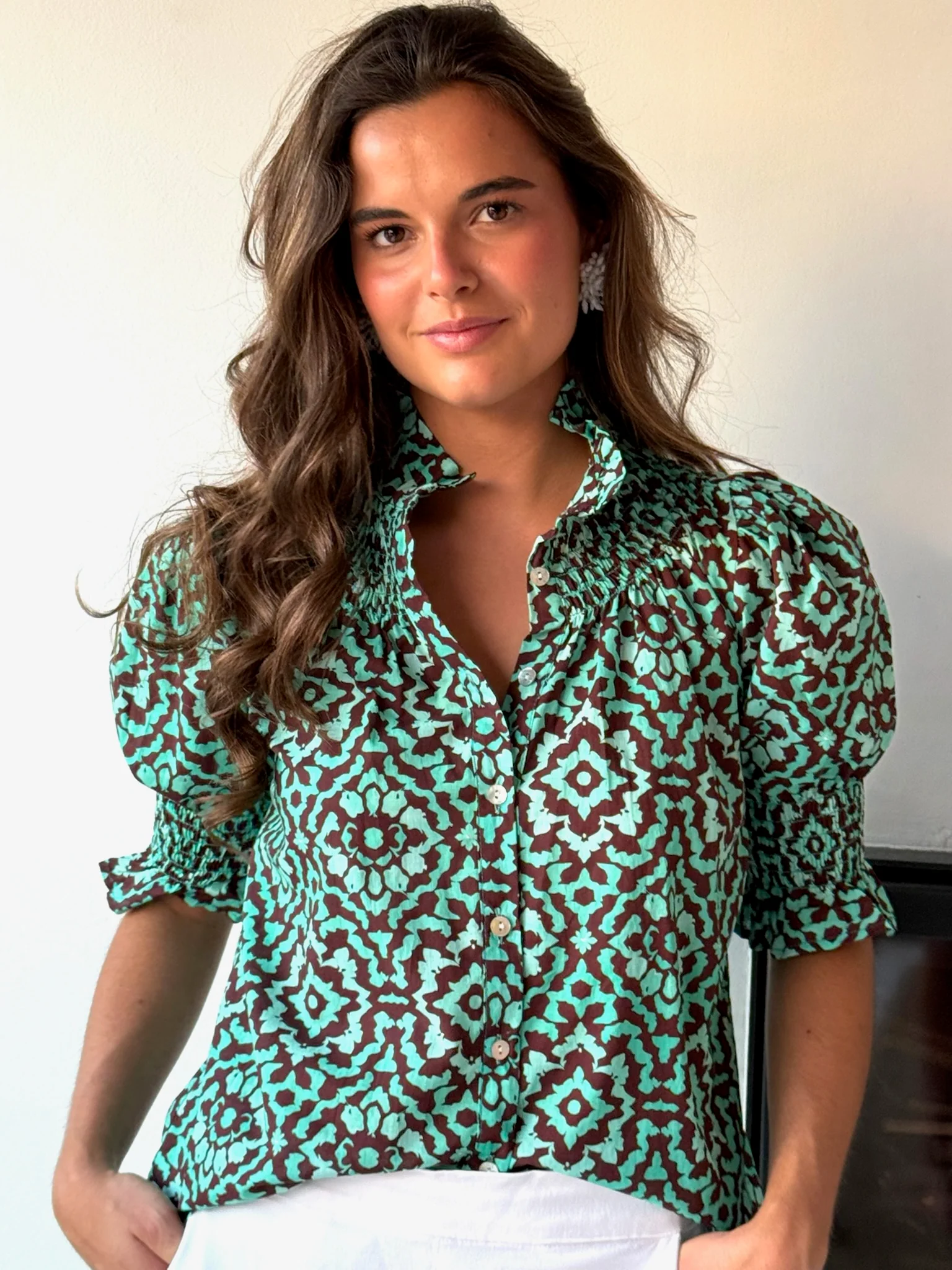 Blusa Saletta verde boho