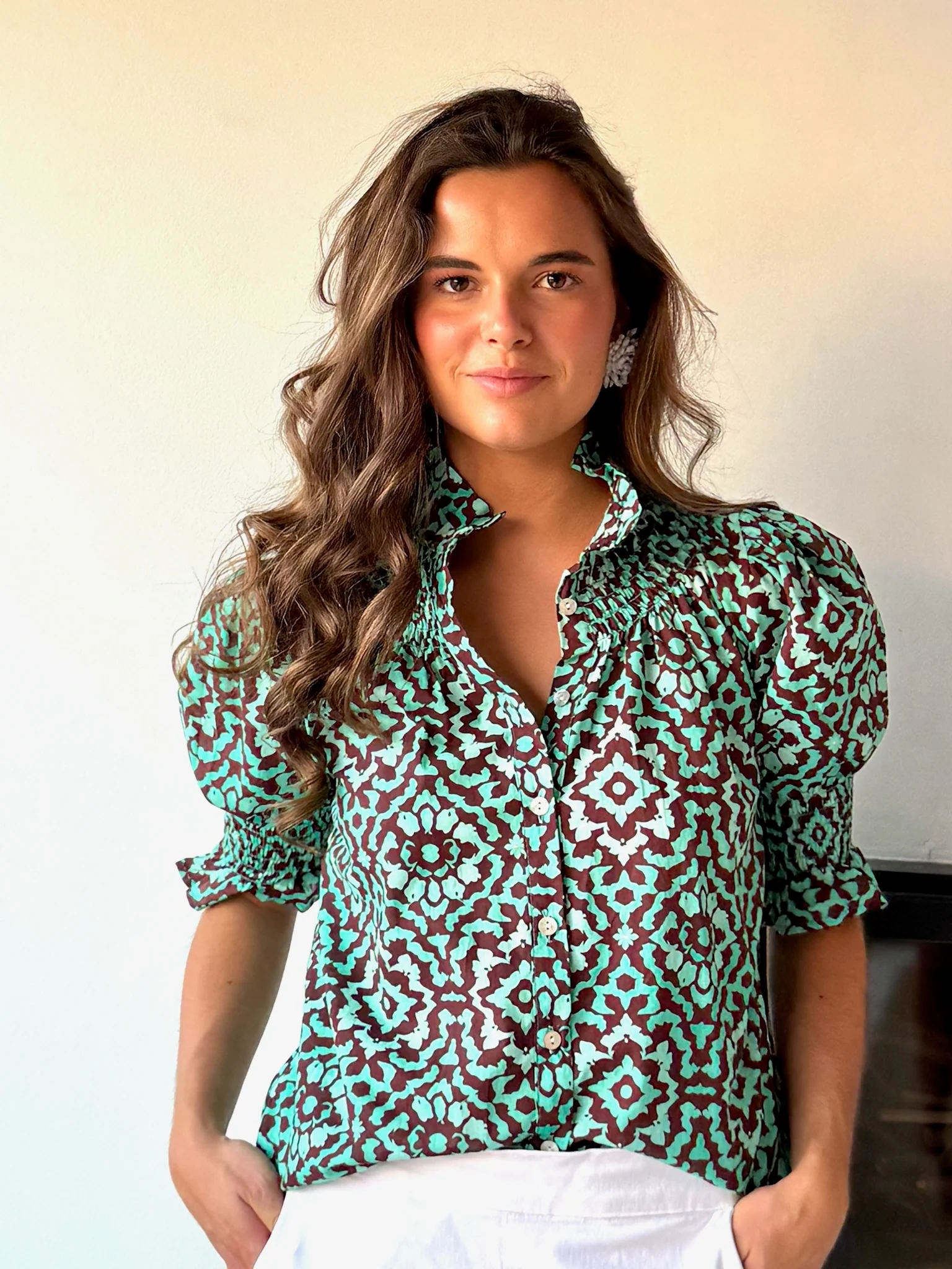Blusa Saletta verde boho - Image 2