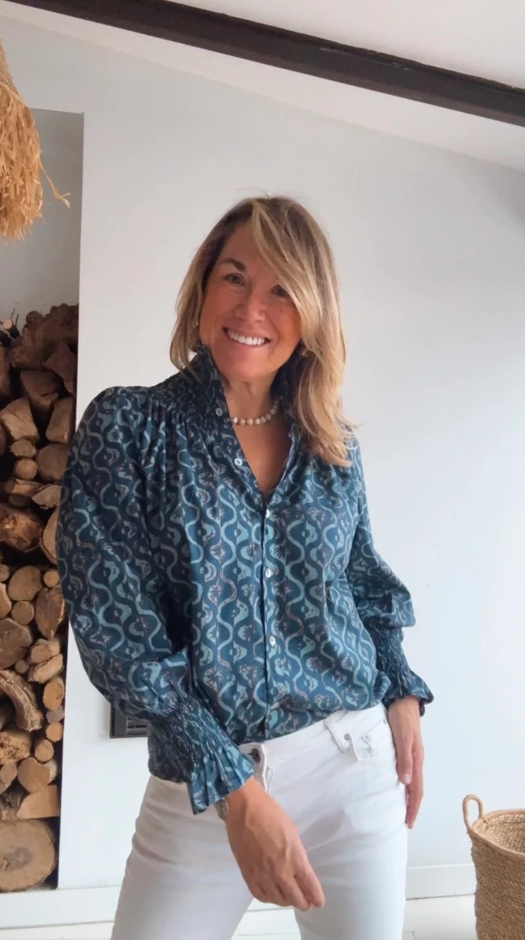 Blusa Sintra marino retro