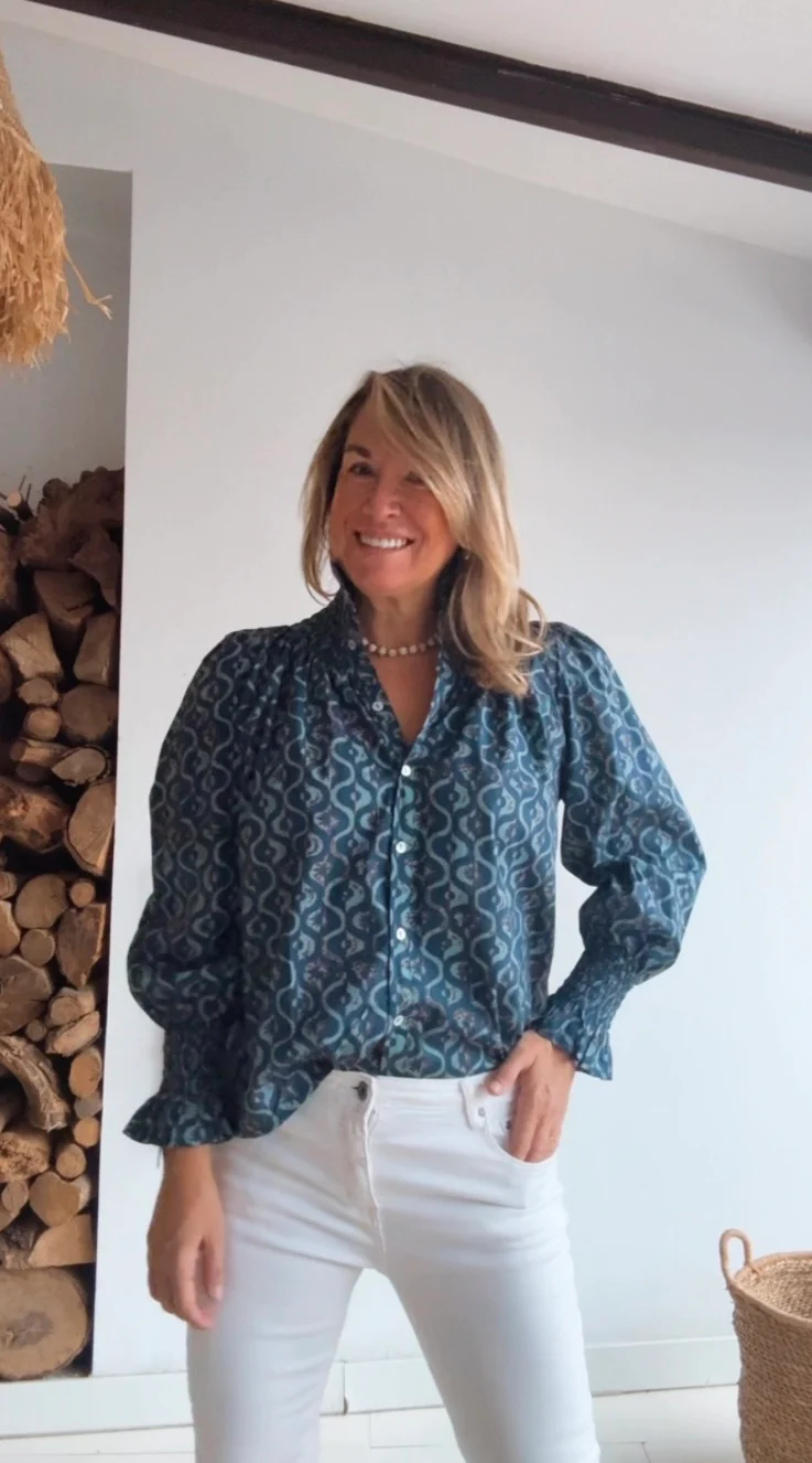 Blusa Sintra marino retro - Image 3