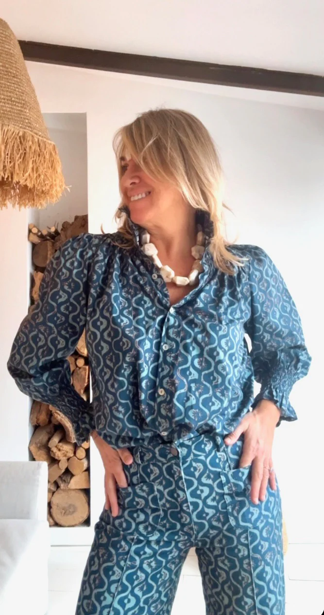 Blusa Sintra marino retro - Image 4