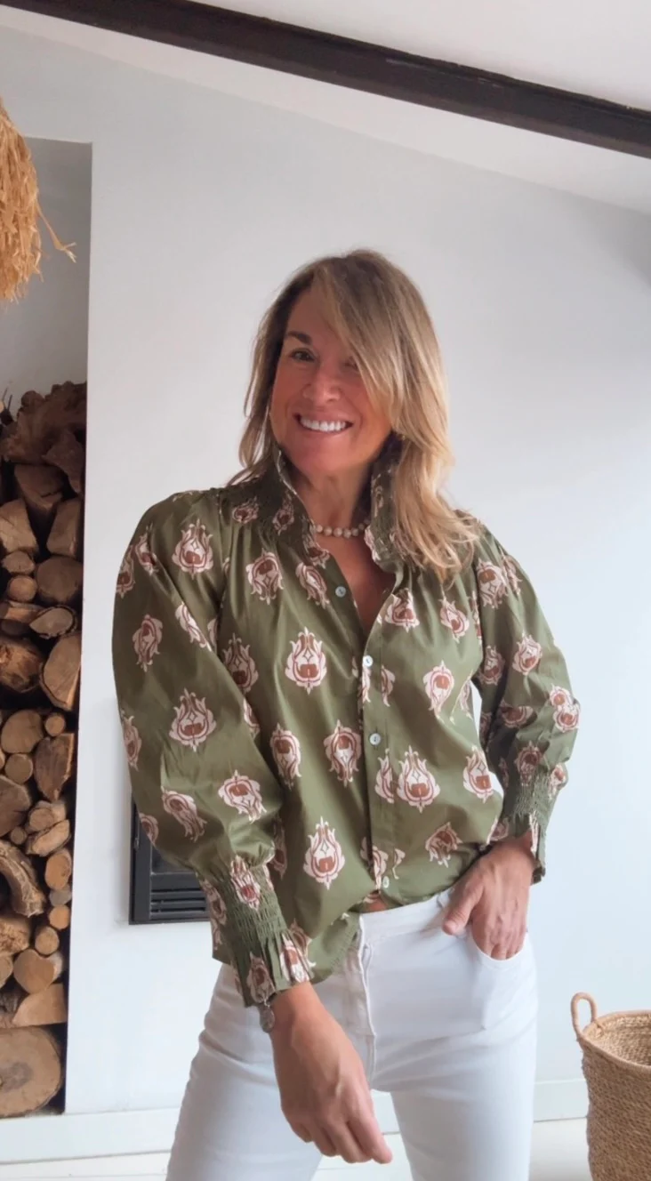 Blusa Sintra verde retro