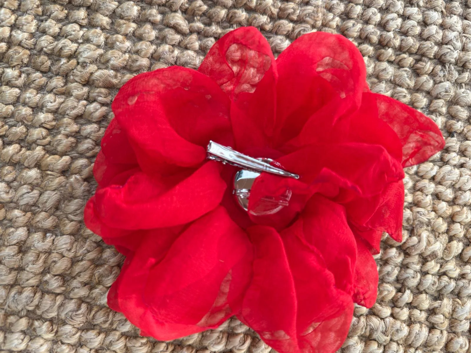 Broche flor rojo - Image 3