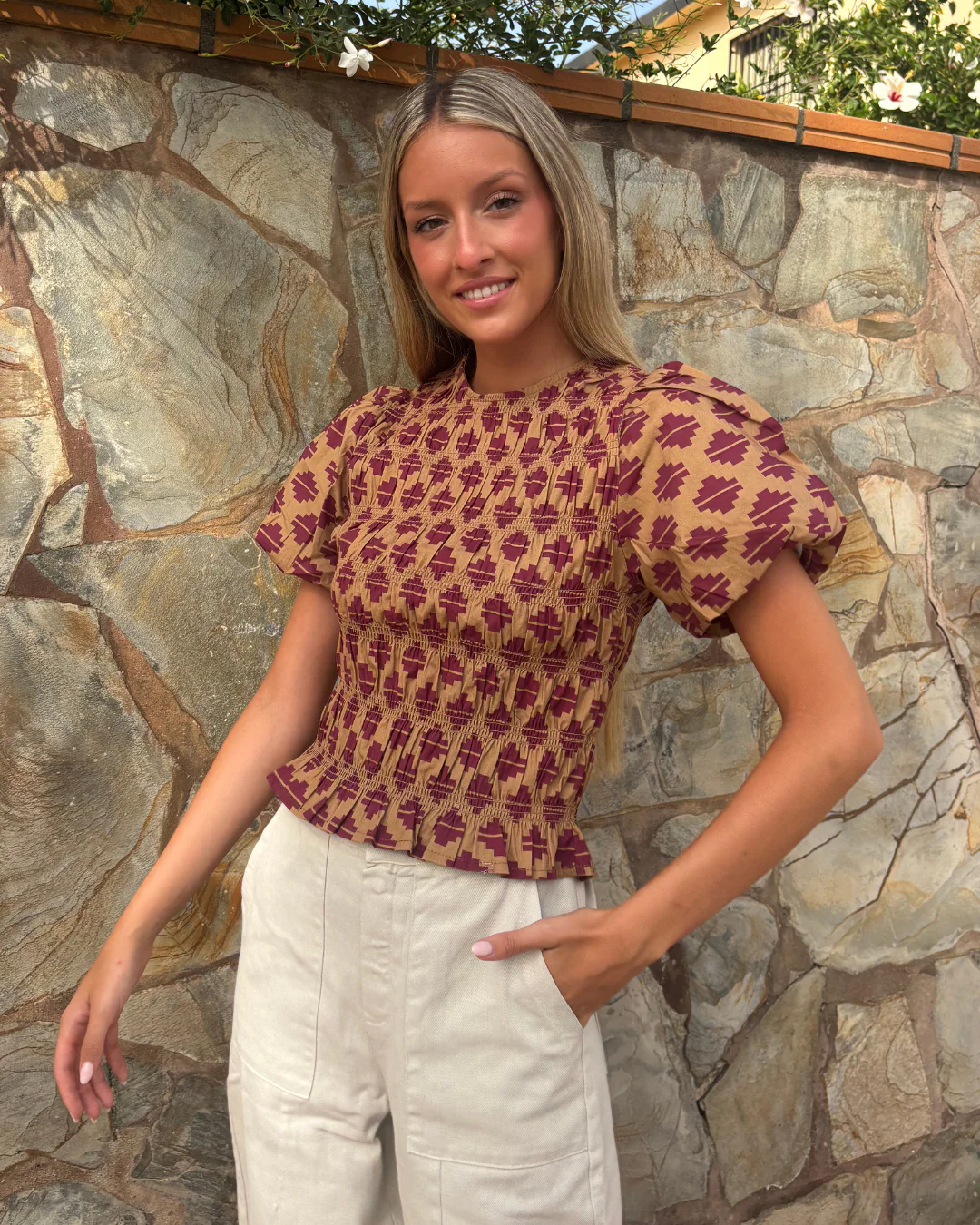 Camisa Potes camel