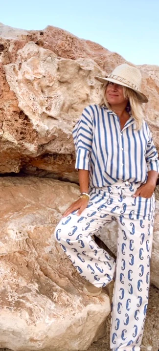 Pantalón Formentera azul - Image 3