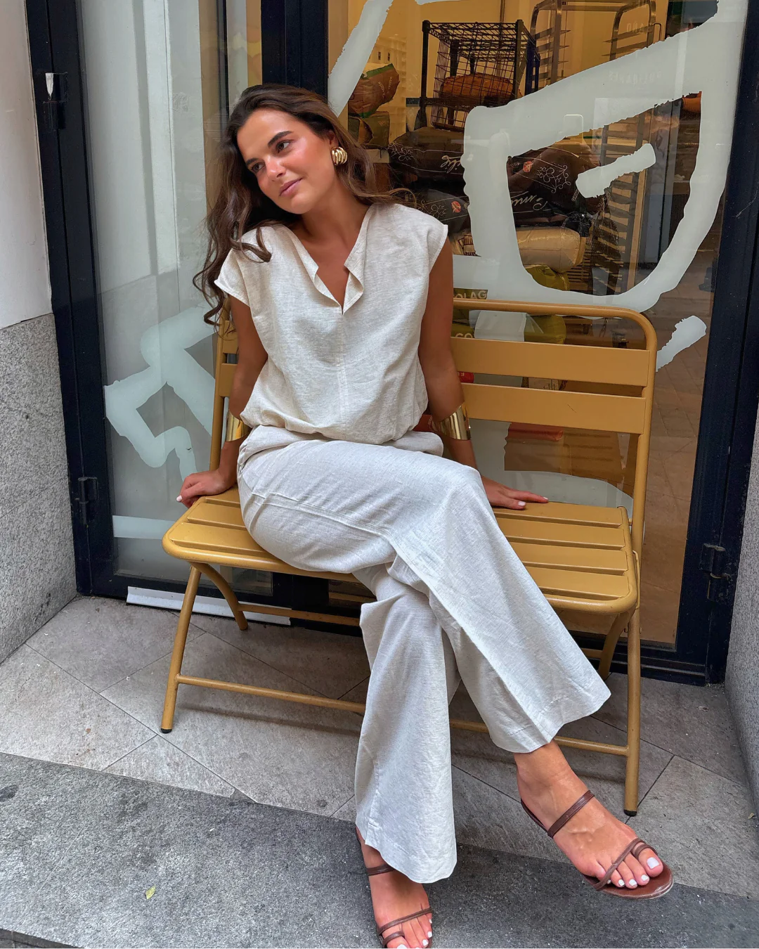 Pantalón Lina beige - Image 2