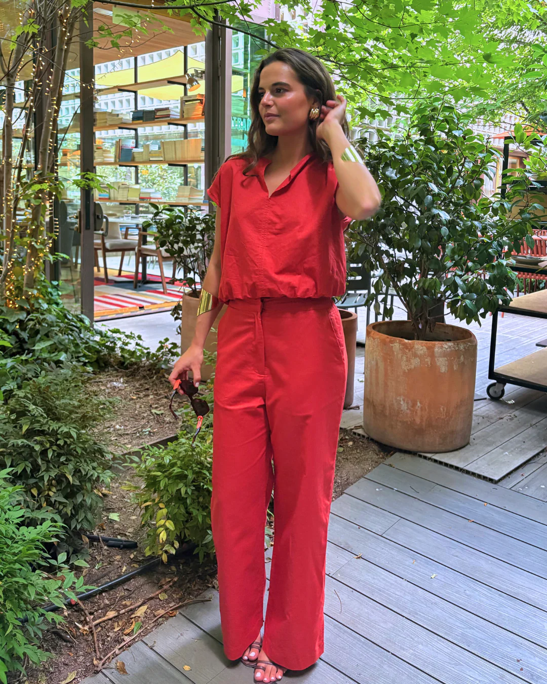 Pantalón Lina largo rojo - Image 2