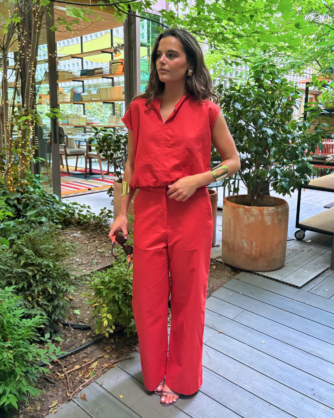 Pantalón Lina largo rojo - Image 4