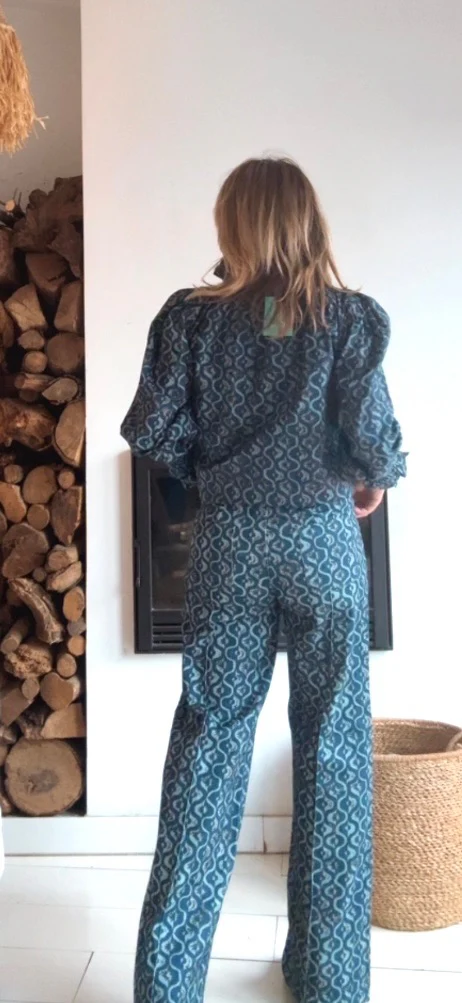 Pantalón Adelle marino-aqua - Image 4