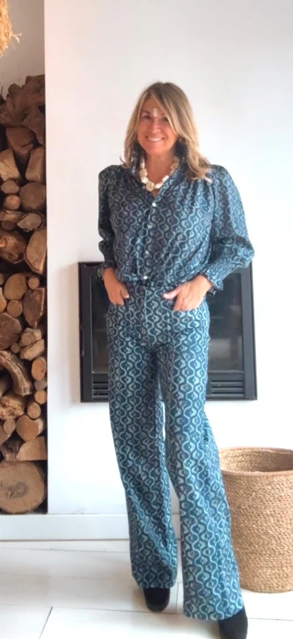 Pantalón Adelle marino-aqua - Image 6