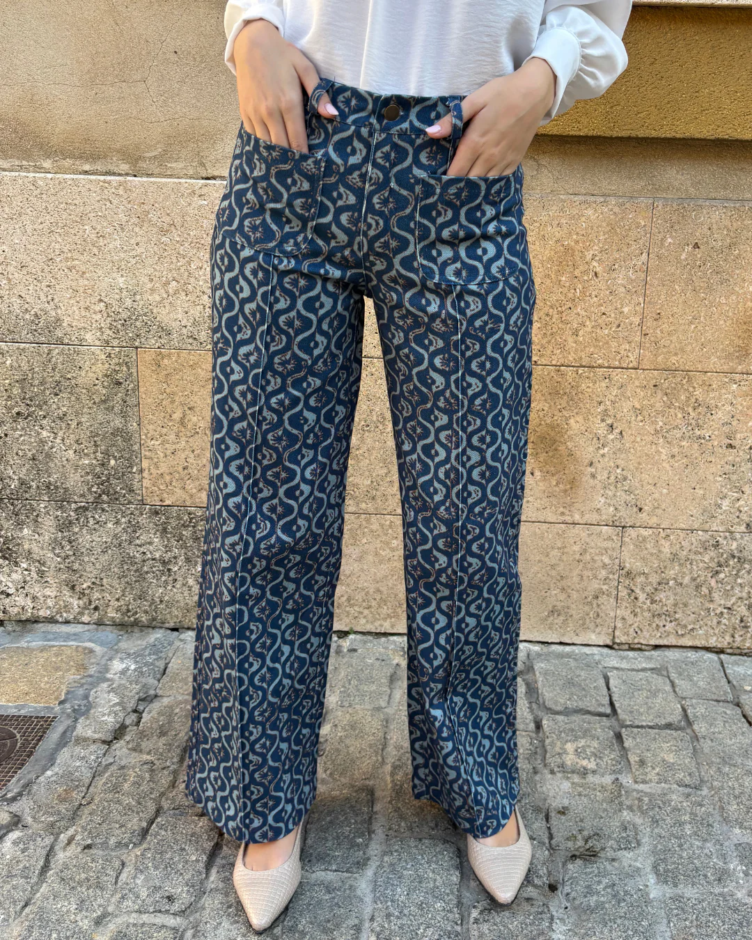 Pantalón Adelle marino-aqua - Image 9