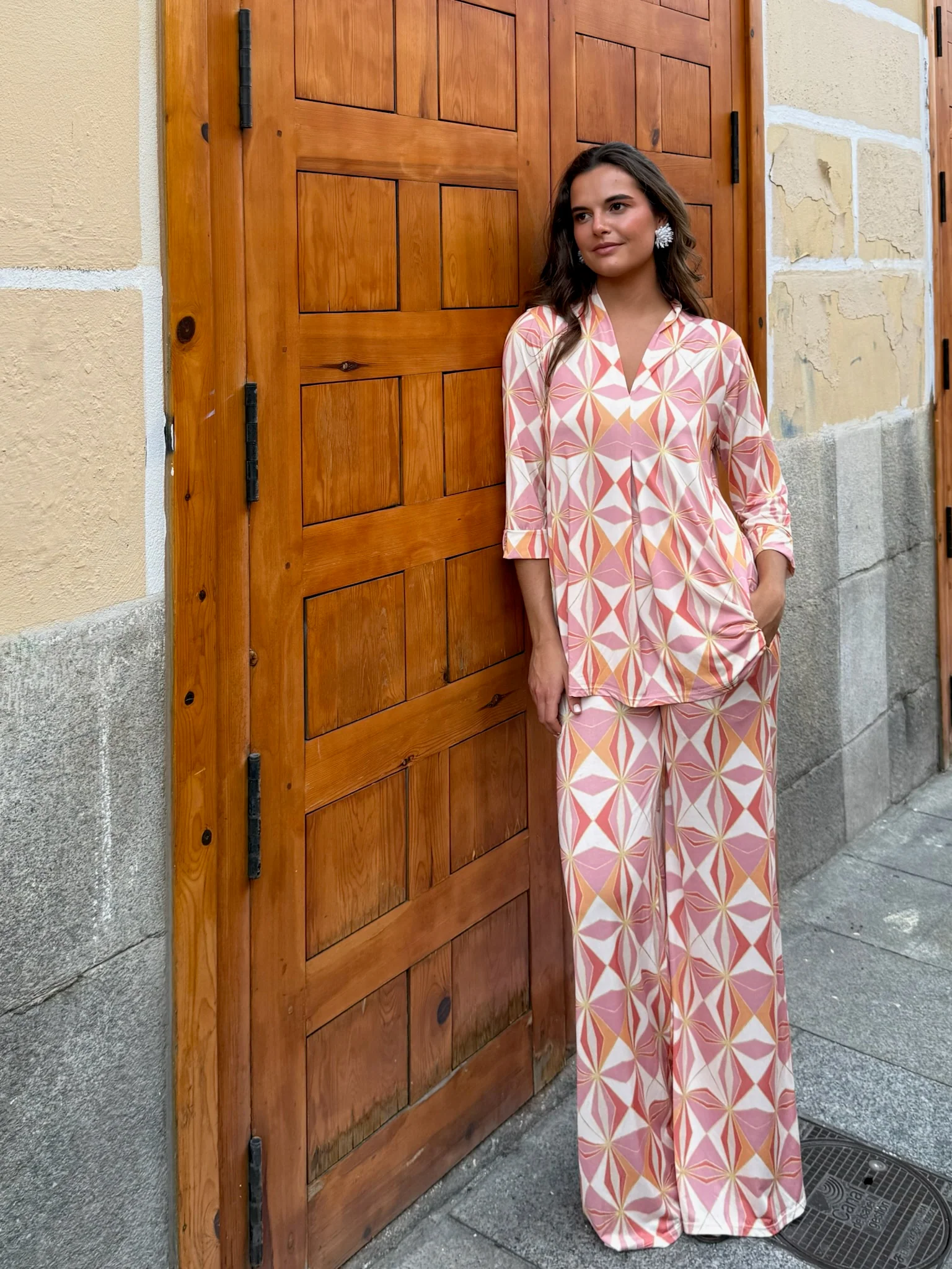 Blusa Marta estampada naranja - Image 4
