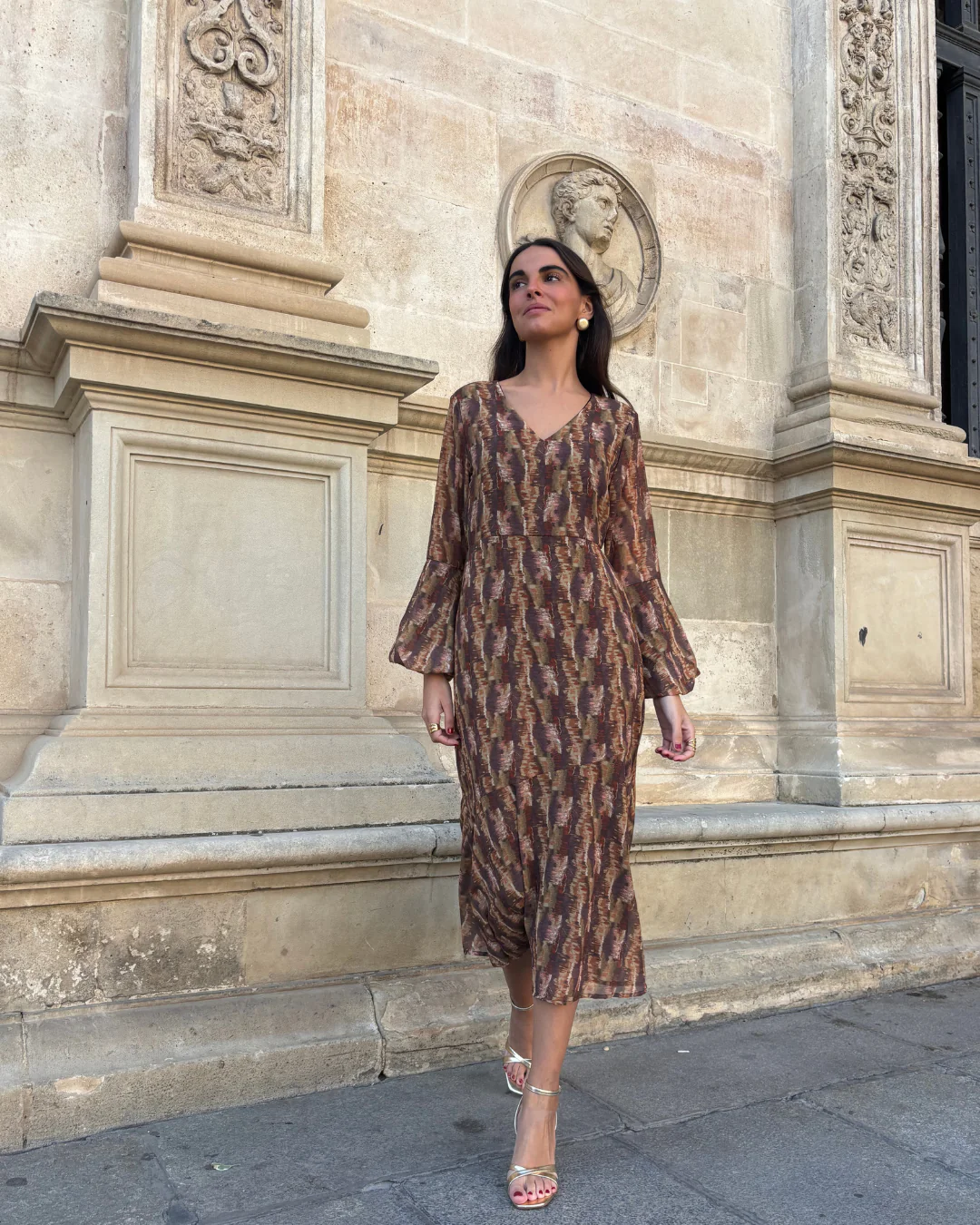 Vestido Belmonte verde caqui - Image 10