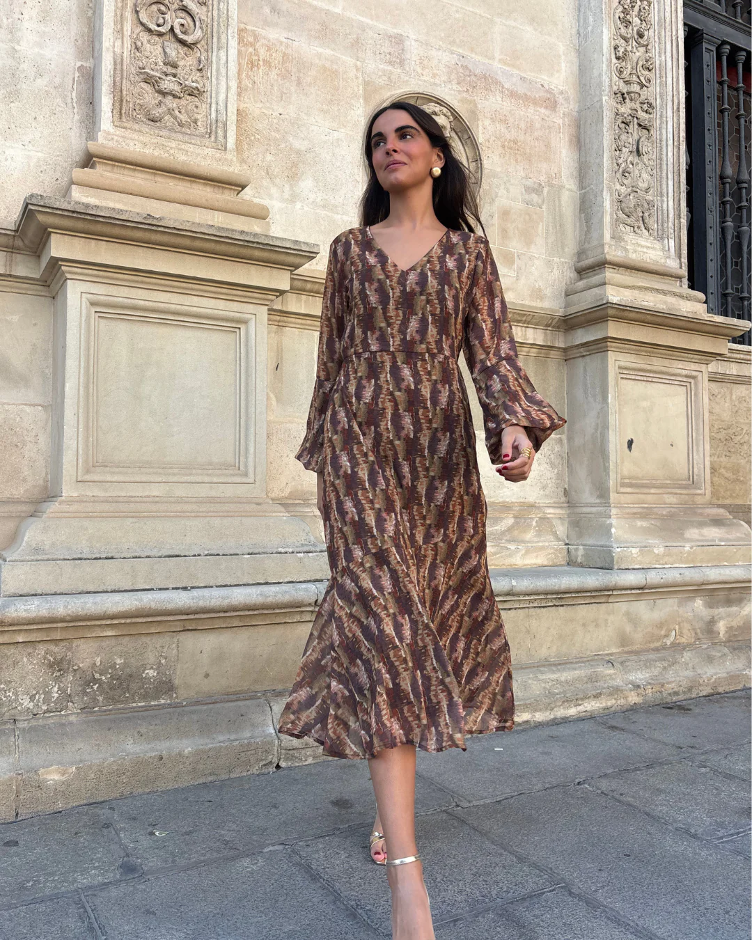 Vestido Belmonte verde caqui - Image 7