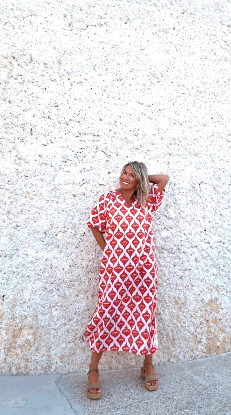 Vestido Calipso rojo - Image 3
