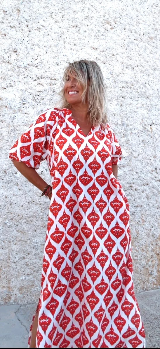 Vestido Calipso rojo - Image 4
