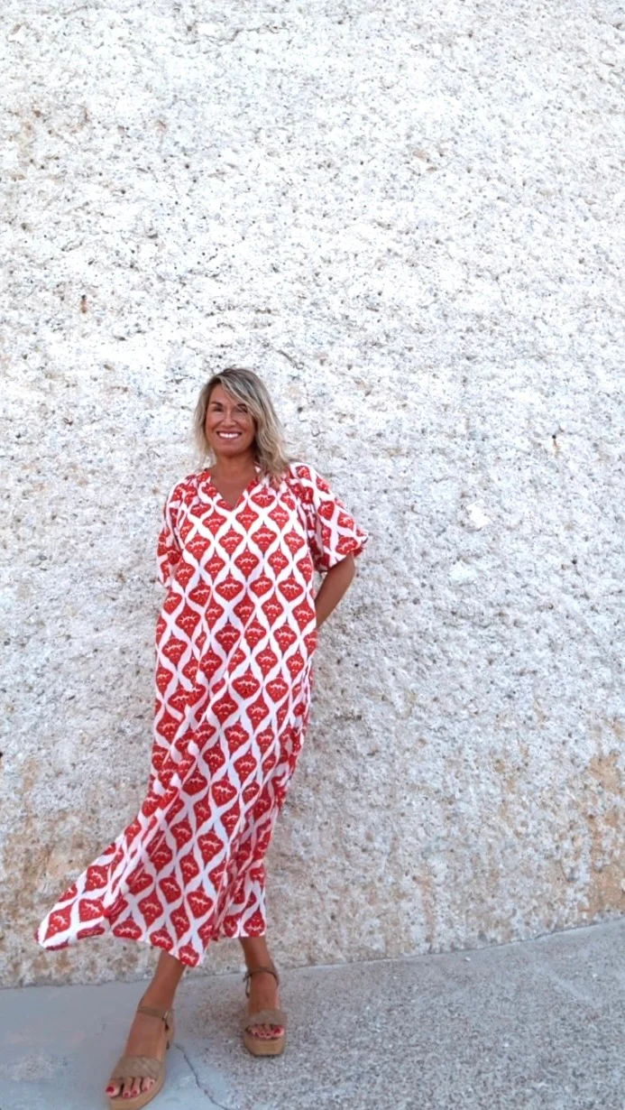 Vestido Calipso rojo - Image 6