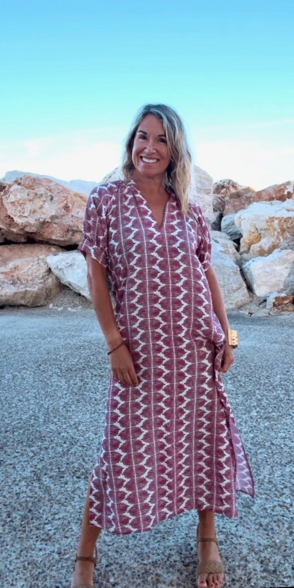 Vestido Candela granate