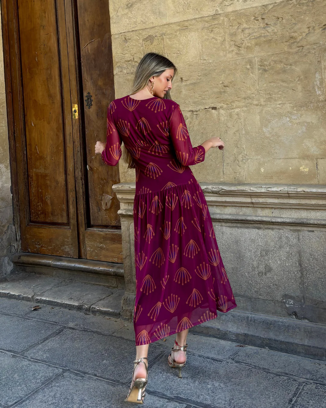 Vestido Cortona buganvilla - Image 3