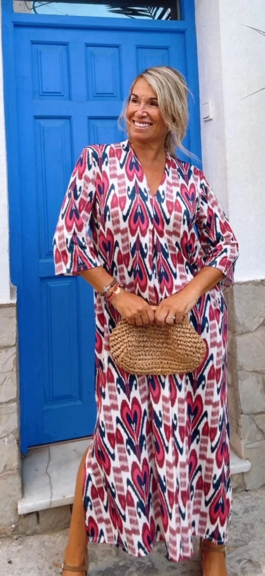Vestido Frida marino-rosa - Image 2