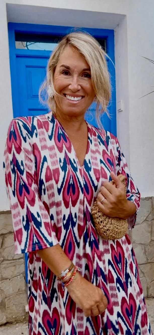 Vestido Frida marino-rosa - Image 3