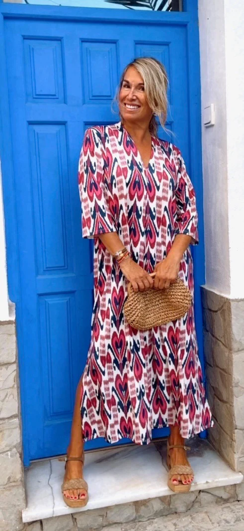Vestido Frida marino-rosa - Image 6