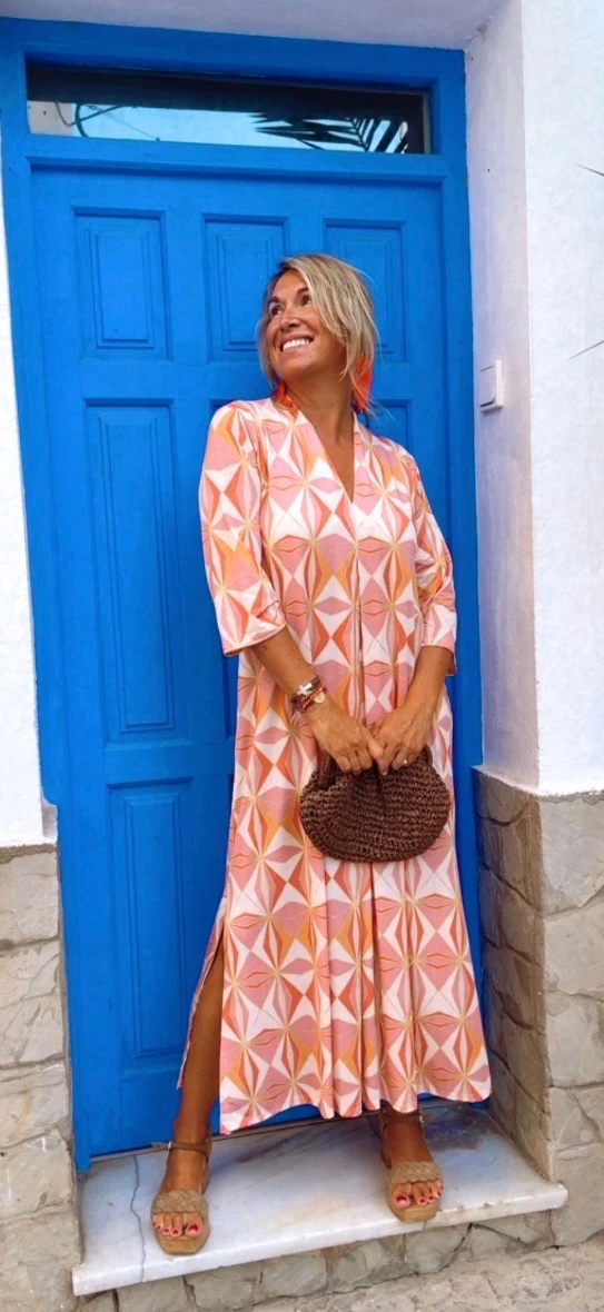 Vestido Frida naranja-crudo - Image 10