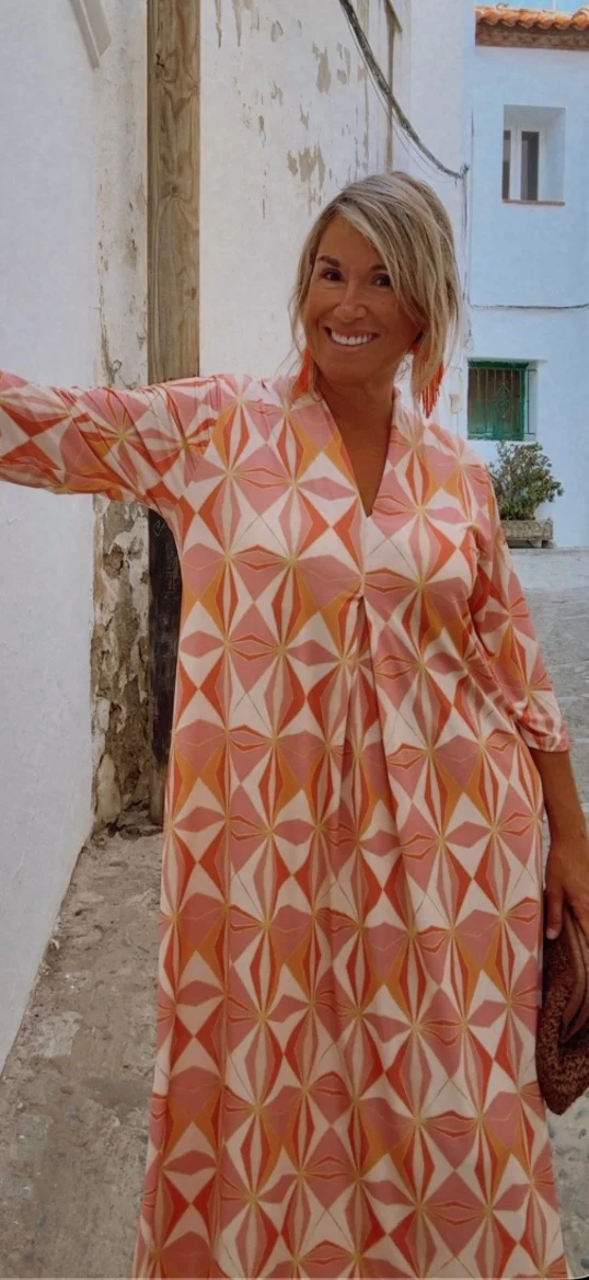 Vestido Frida naranja-crudo - Image 4