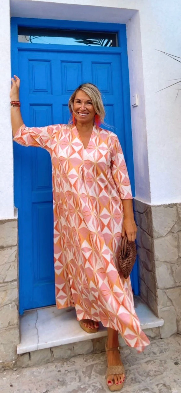 Vestido Frida naranja-crudo - Image 6