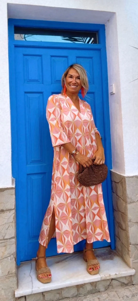 Vestido Frida naranja-crudo - Image 8