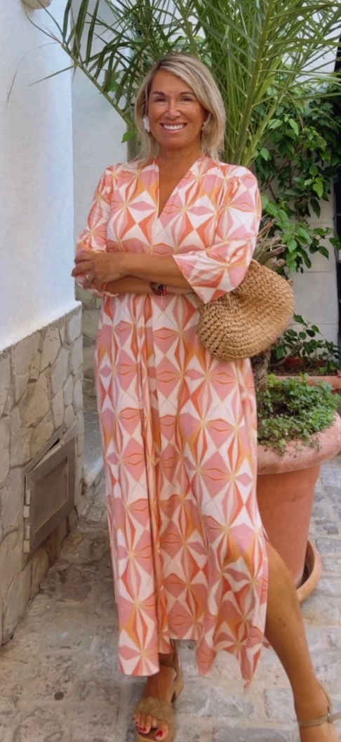 Vestido Frida naranja-crudo - Image 9