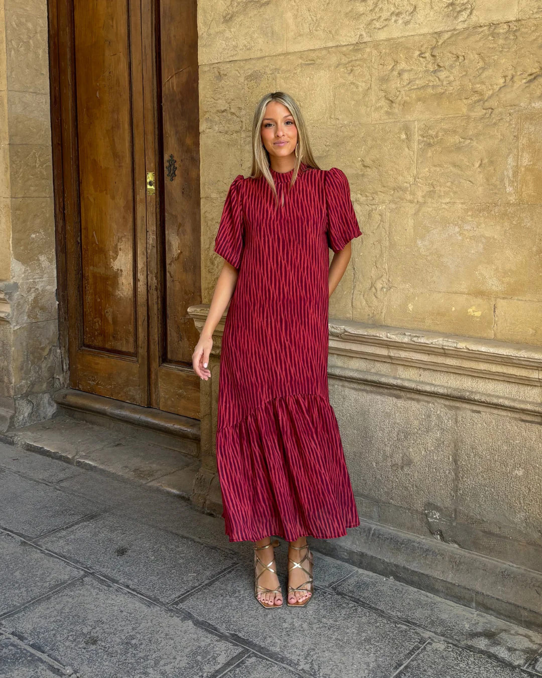 Vestido Galliano granate - Image 4
