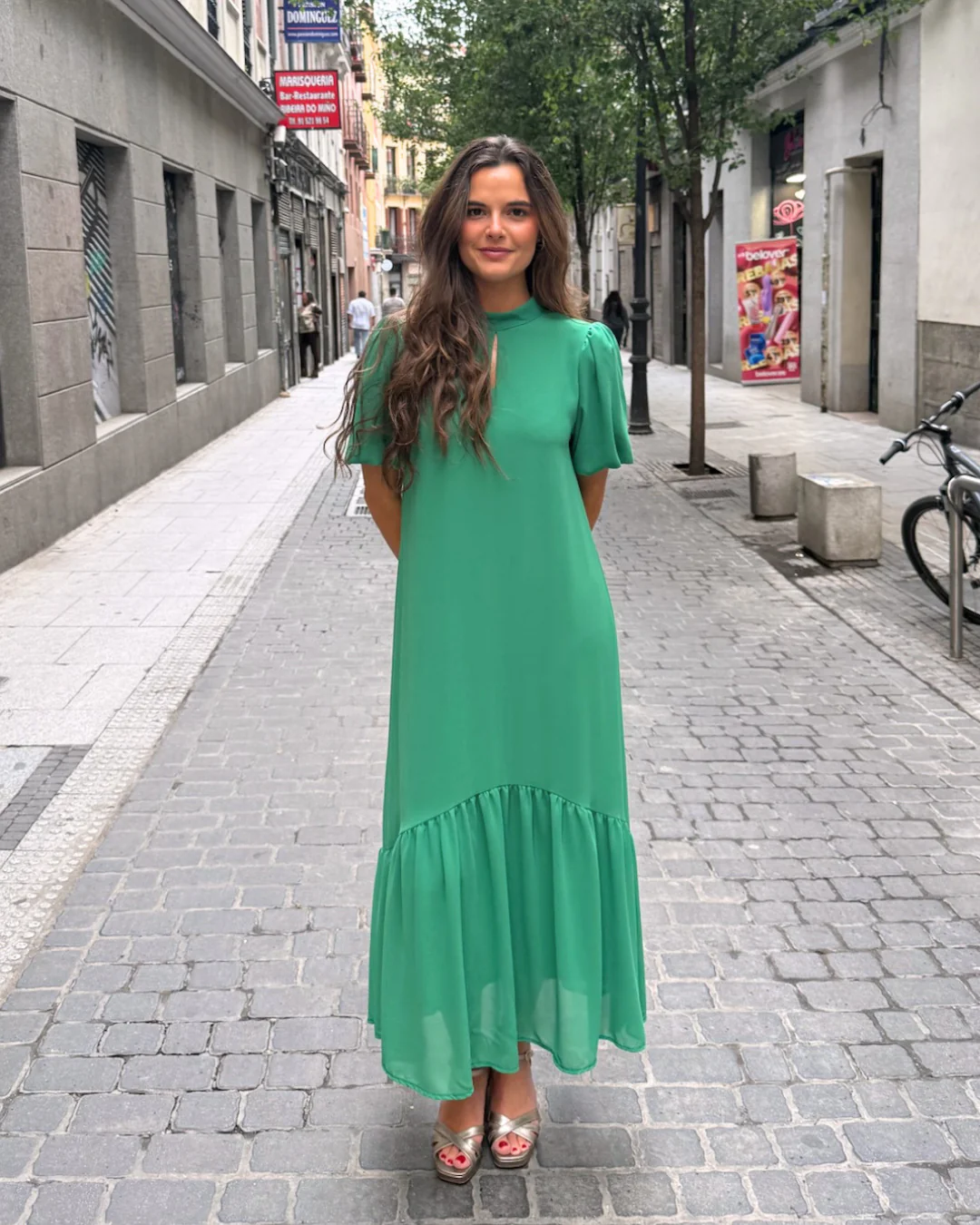 Vestido Galliano verde