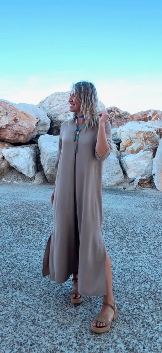 Vestido Laura taupe - Image 4