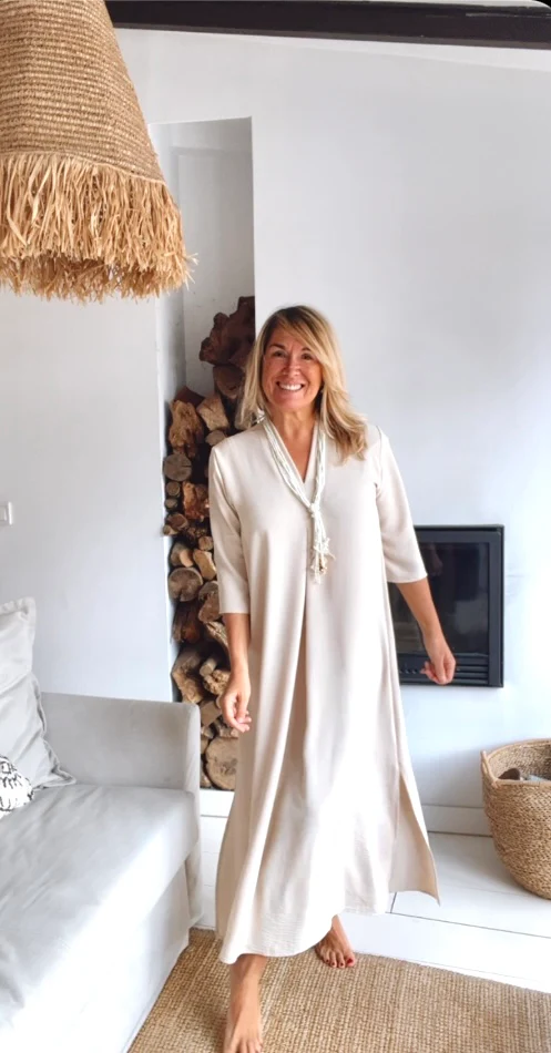 Vestido Laura beige - Image 11