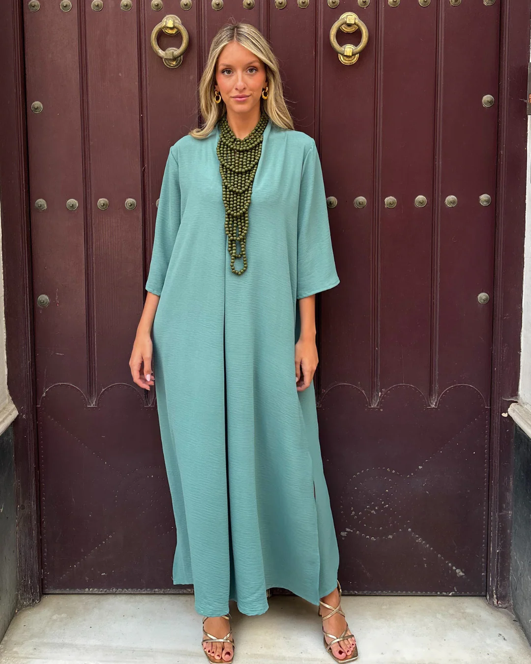 Vestido Laura Verde Agua - Image 3