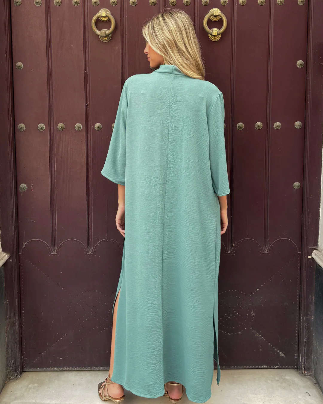 Vestido Laura Verde Agua - Image 5