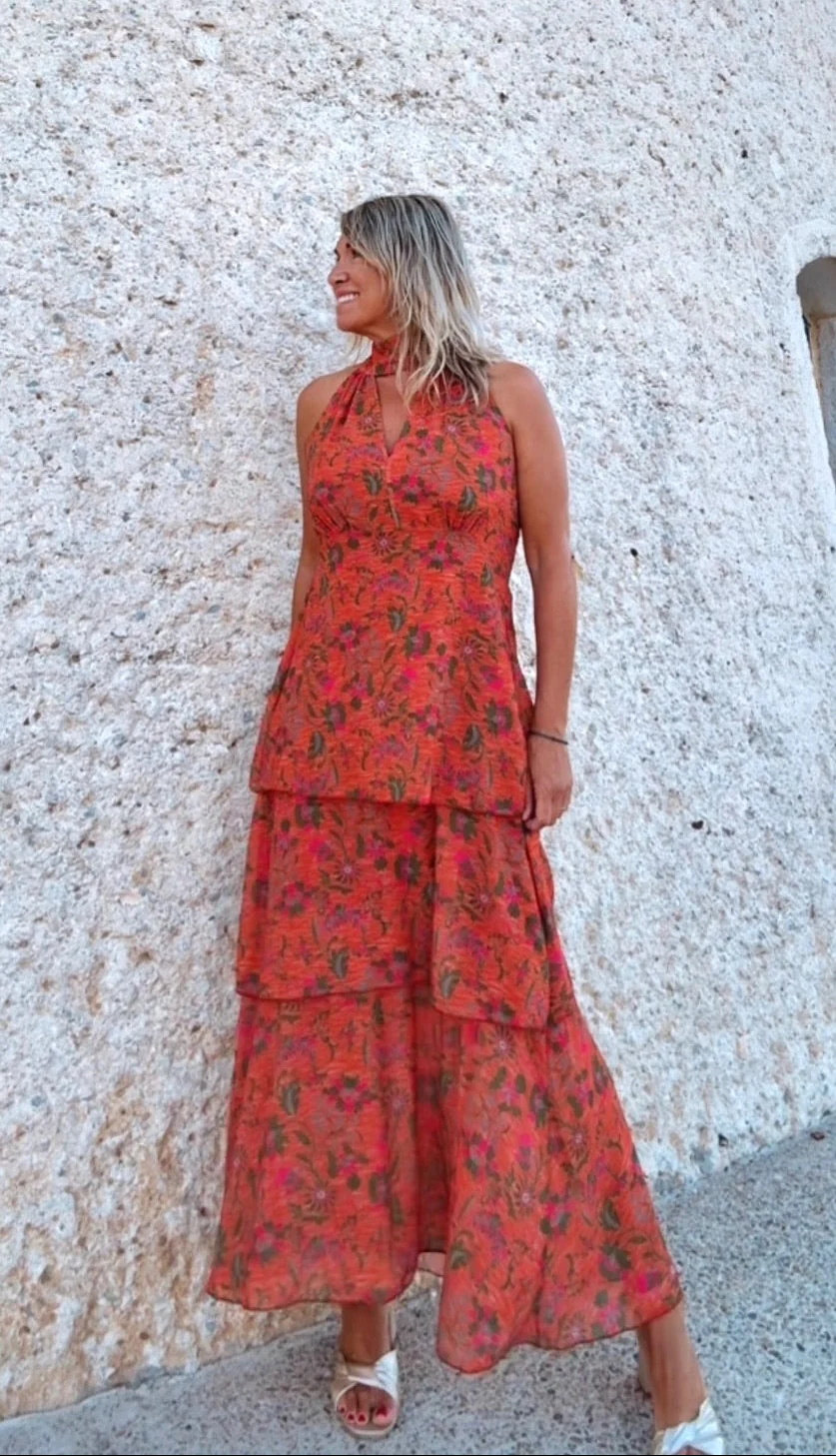 Vestido Lira naranja