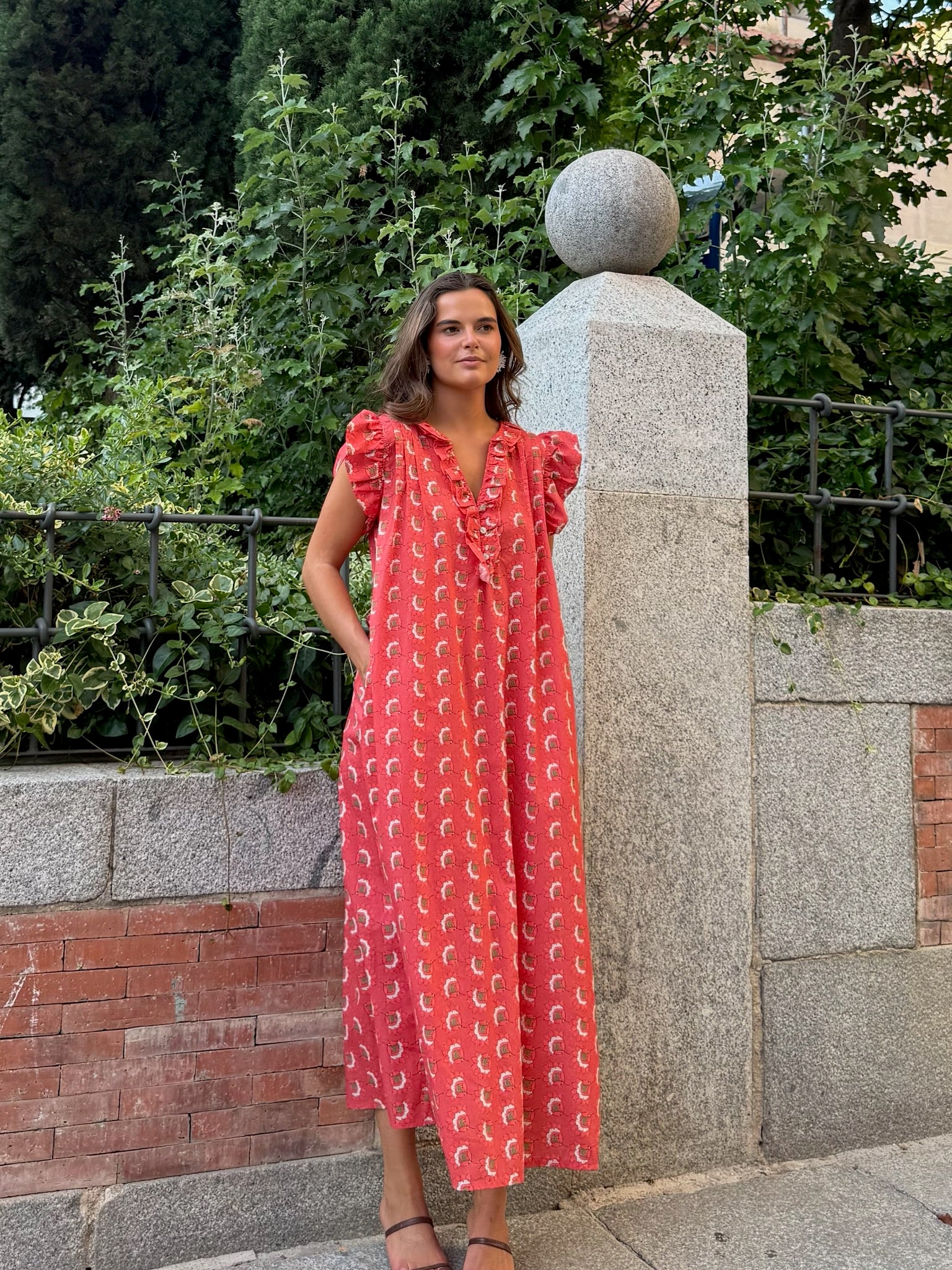 Vestido Marina coral