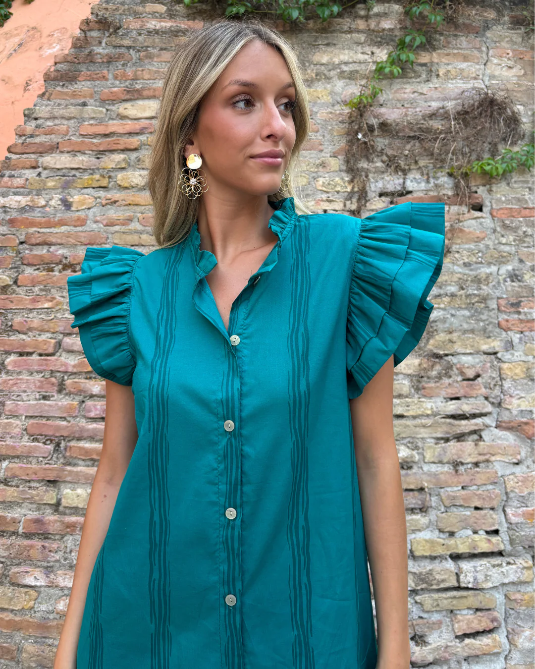 Vestido Palermo turquesa - Image 4