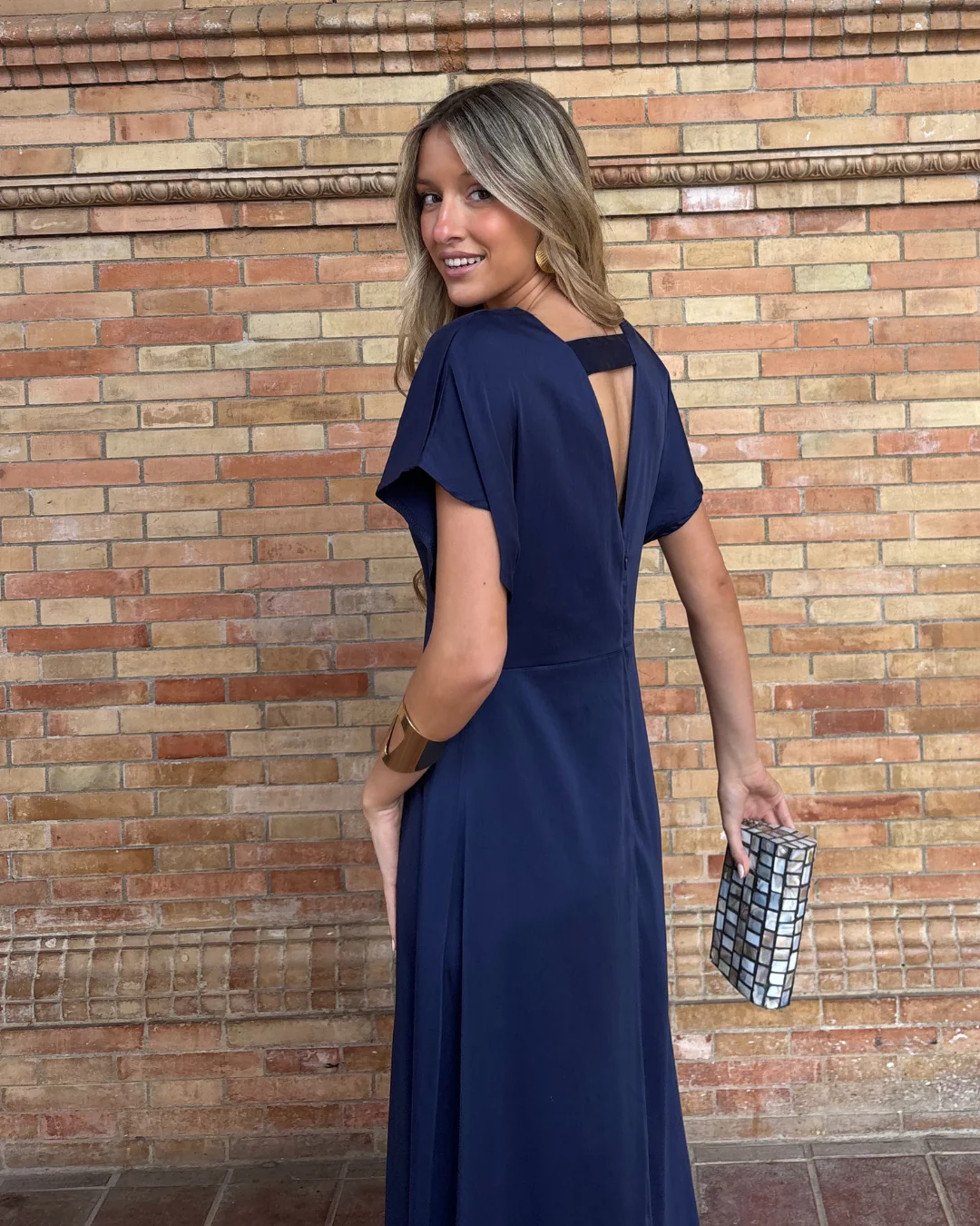 Vestido Pienza marino - Image 2