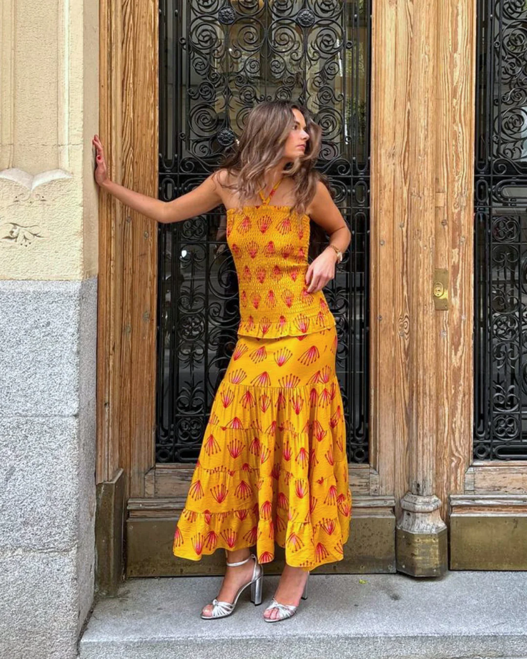 Vestido Rocío mostaza