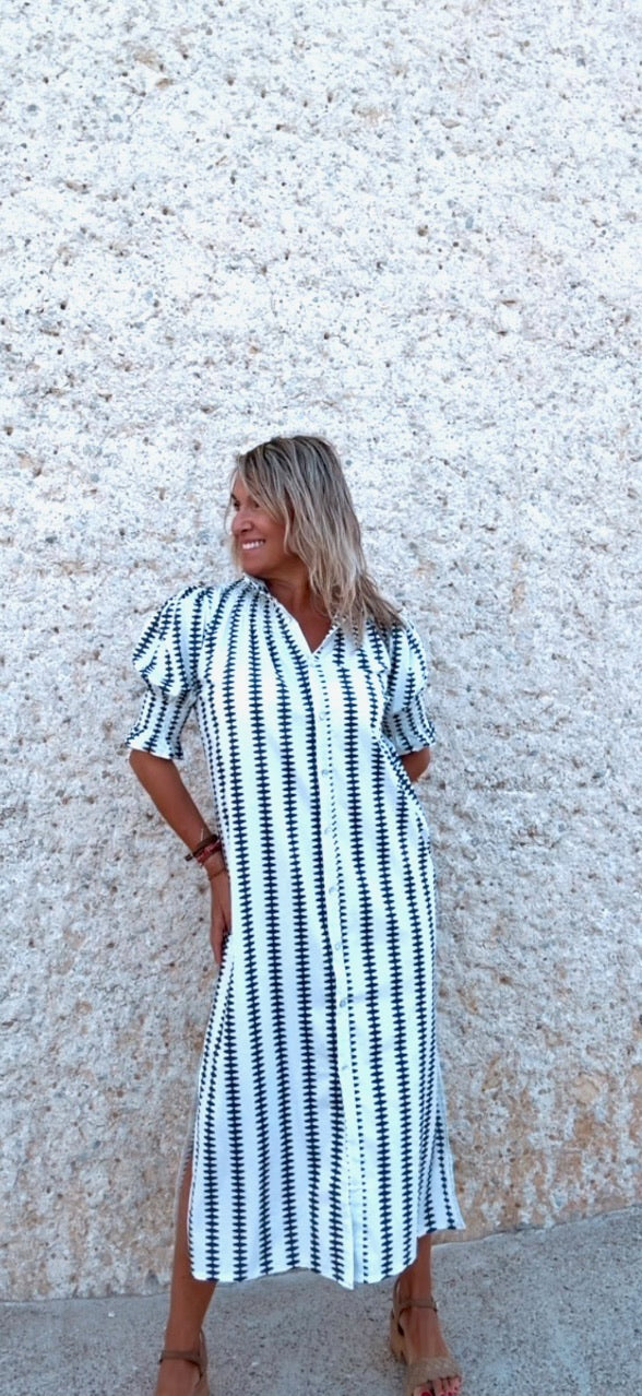Vestido Sira marino <b>*EN FABRICACIÓN,SEMANA ESTIMADA DE ENVÍO 20 DE JULIO*</b>