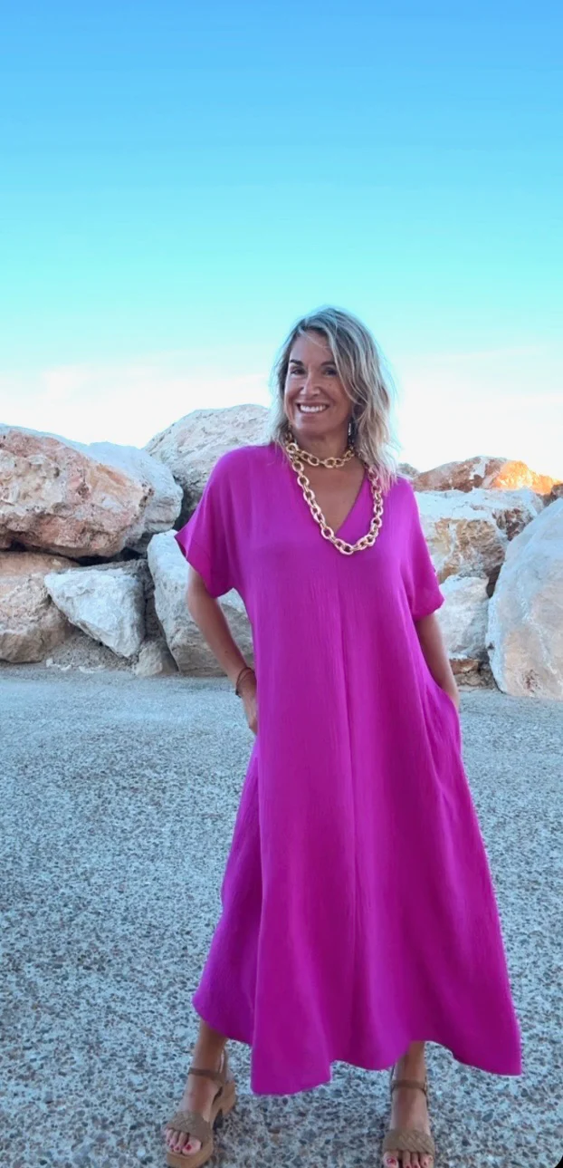 Vestido Telma buganvilla - Image 2