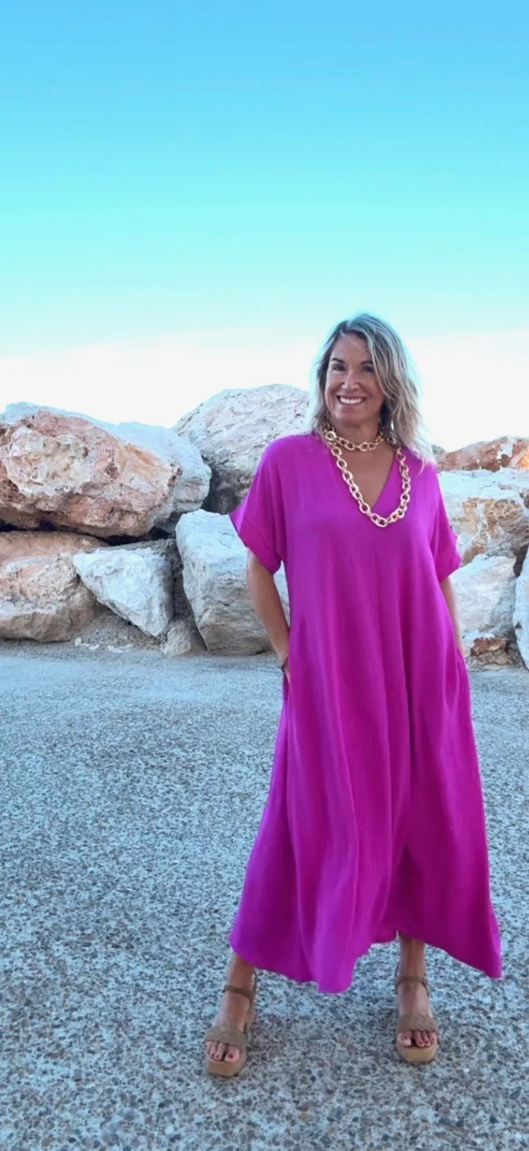 Vestido Telma buganvilla - Image 4