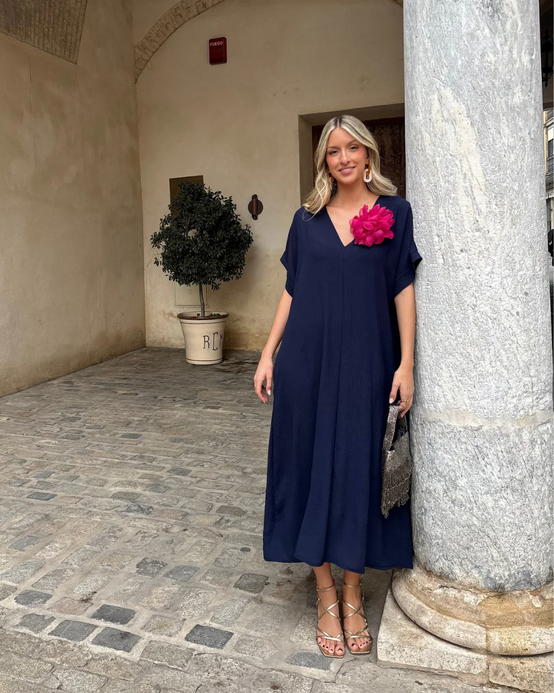 Vestido Telma marino